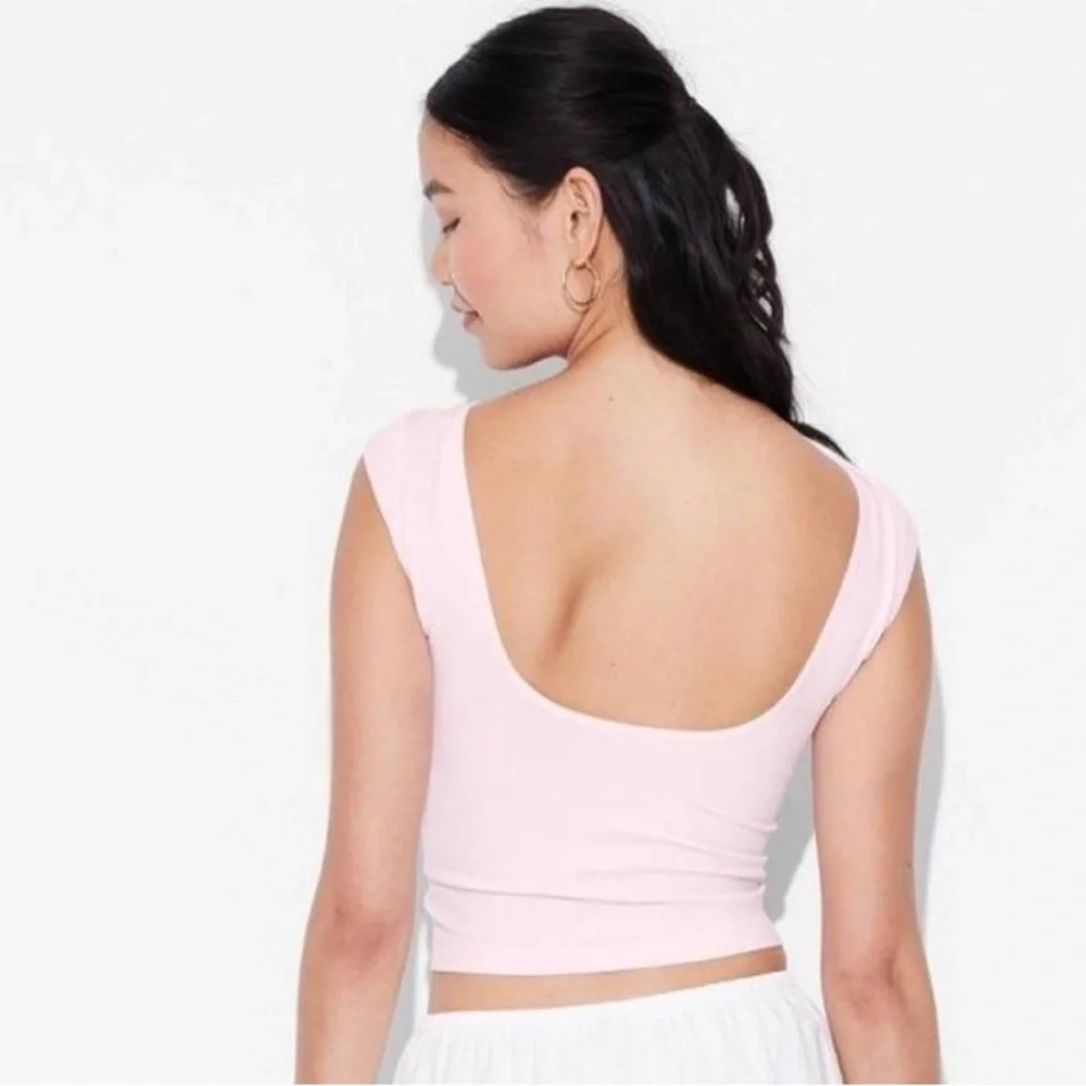 Wild Fable Pink Sleeveless Back Scoop Neck Top - Picture 1 of 3